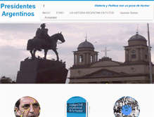 Tablet Screenshot of presidentesargentinos.com